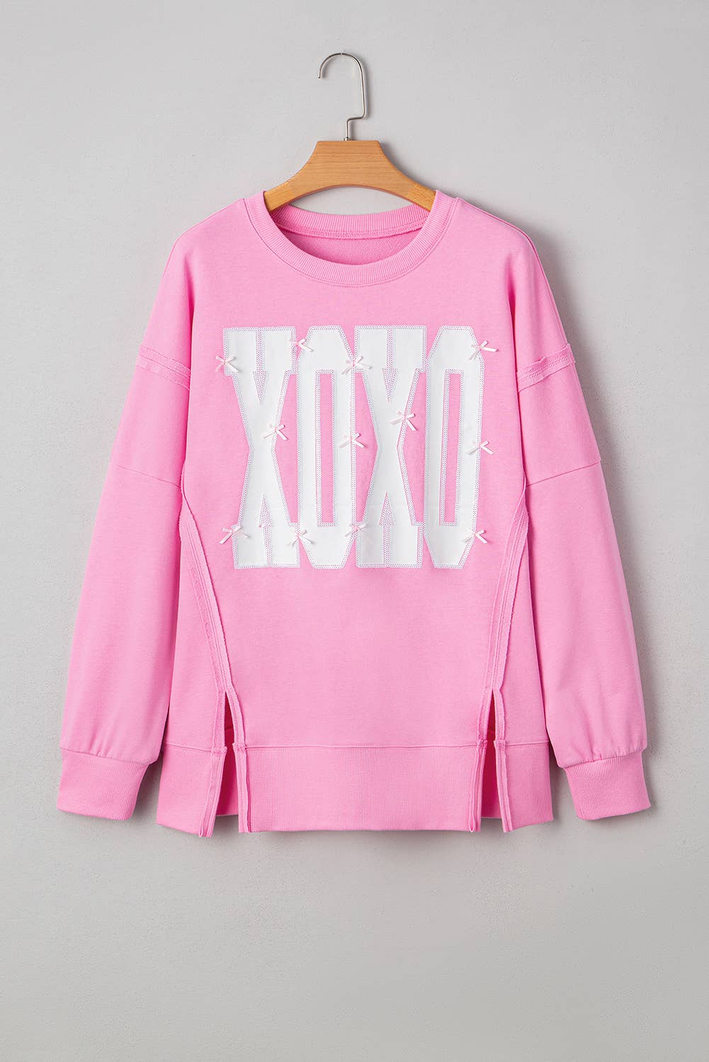 fashionworks - Vente Sweat-shirt – femme - Sweat-shirt ample à coutures apparentes imprimé Valentine Sequin XOXO5