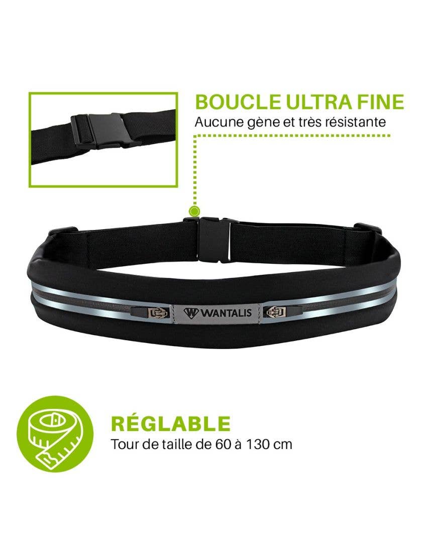 Negro Double Xtens - Cinturón De Running Negro de venta al por mayor en Faire3