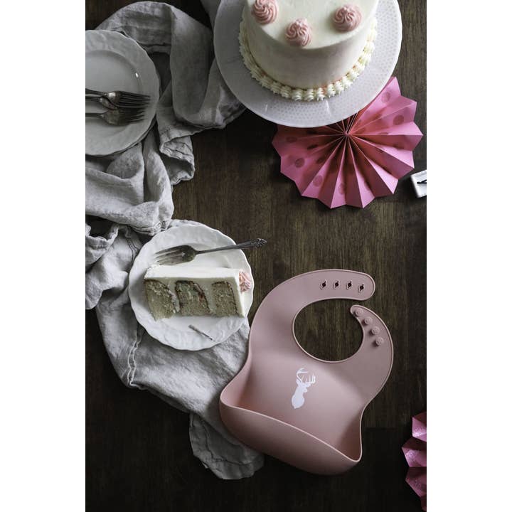 Little Knight - Wholesale Bib - Baby - Pink Deer Silhouette Bib10