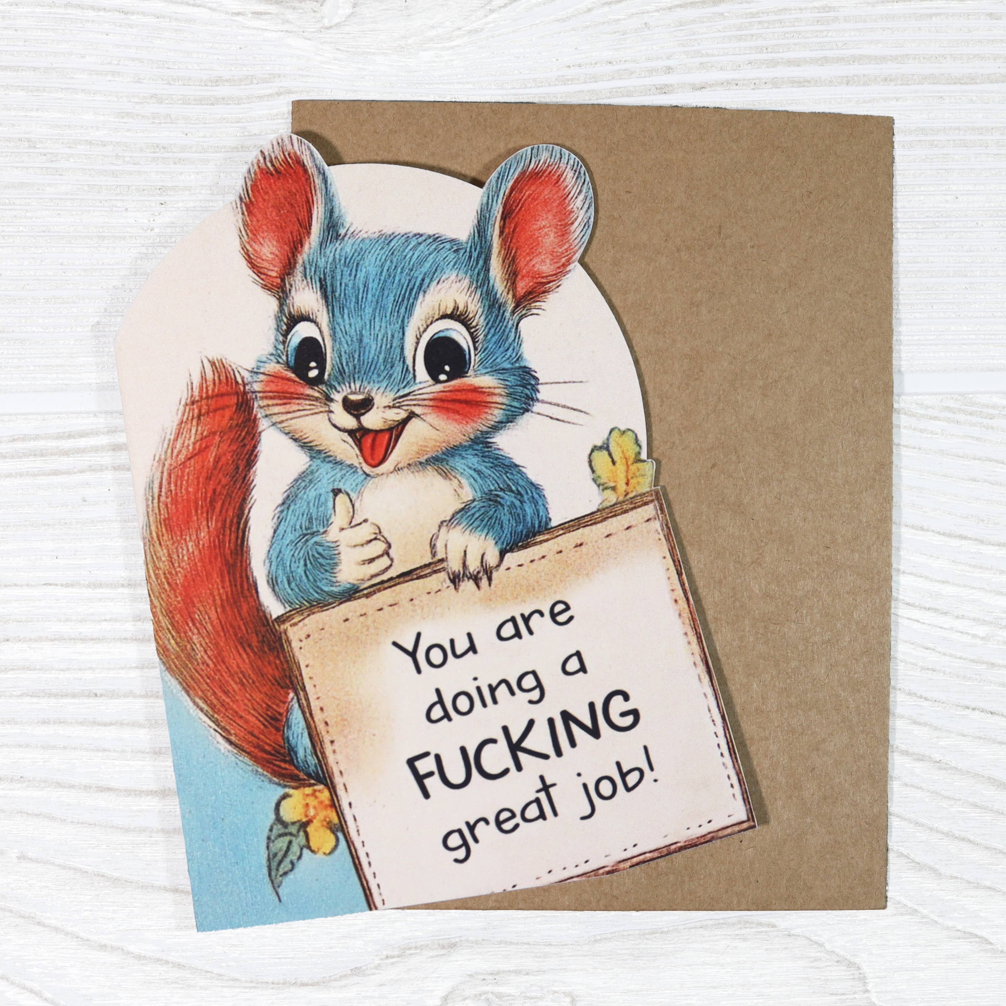Bad Betty Greeting Co. - Wholesale Encouragement Card - You Are Doing a Fucking Great Job - Cute Encouragement Card1