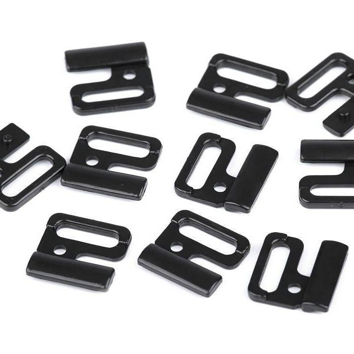 1/10/100 Kunststoff-Front-BH/Schwimmverschluss — 3 Farben für den Großhandel von Allied Trimmings