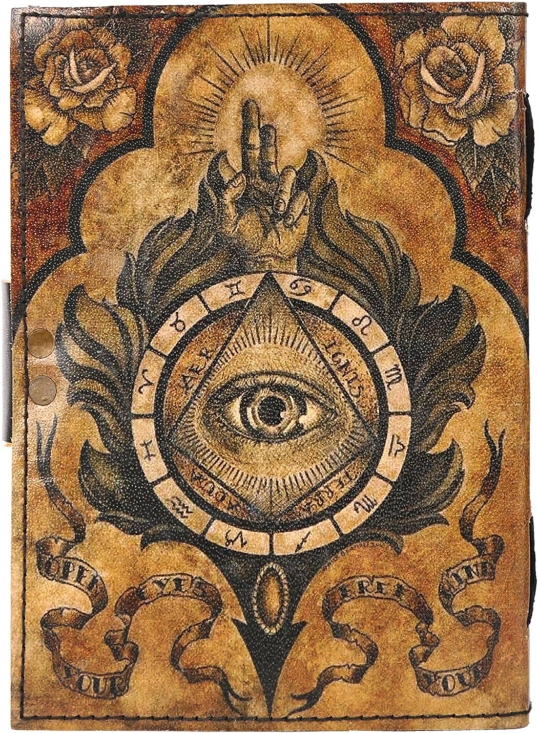 Tuzech Leather – wholesale Journal och dagbok – TUZECH läderklätt anteckningsbok med grimoirestil och ojämna kanter för män och kvinnor27