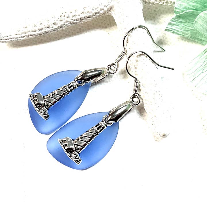 Sea Glass Lighthouse Earrings Assortment for wholesale by Devi Creations