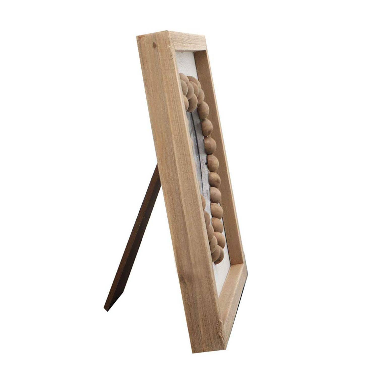 Paris Loft Inc - Vendita all'ingrosso Cornice portafoto - Cornici in legno con perline in legno aperture 12,7 x 12,7 cm2