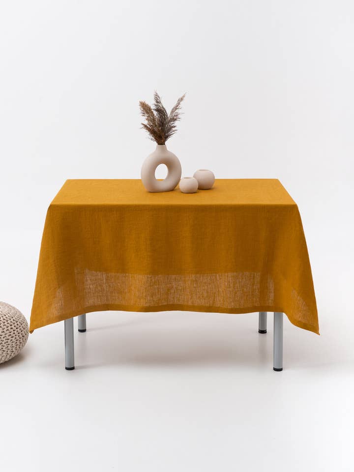 Linnen tafelkleed, mosterd voor wholesale door Soundsleep