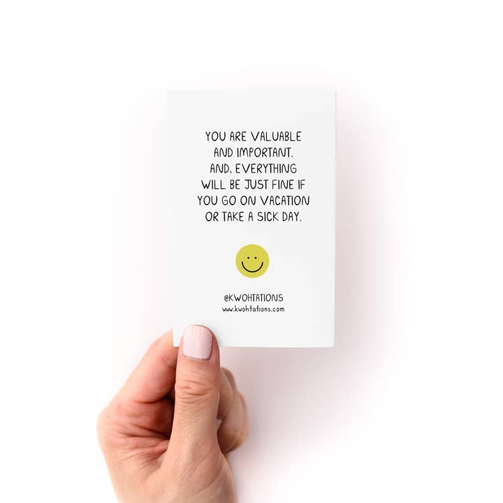 Kwohtations - Wholesale Humor - Working Is Hard Zine: A Pocket Guide to Taking Care of Yourself on the Job3