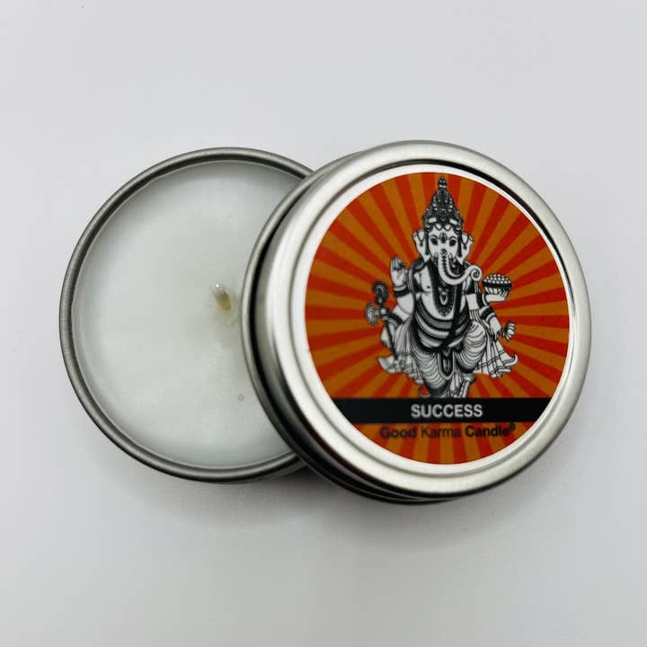 Sucesso - Ganesha (Sândalo Sagrado) Disponível em tamanhos de 1 oz (4,95 $) e 4 oz (8,95 $) por atacado de Zensual Candles- Good Karma Candles