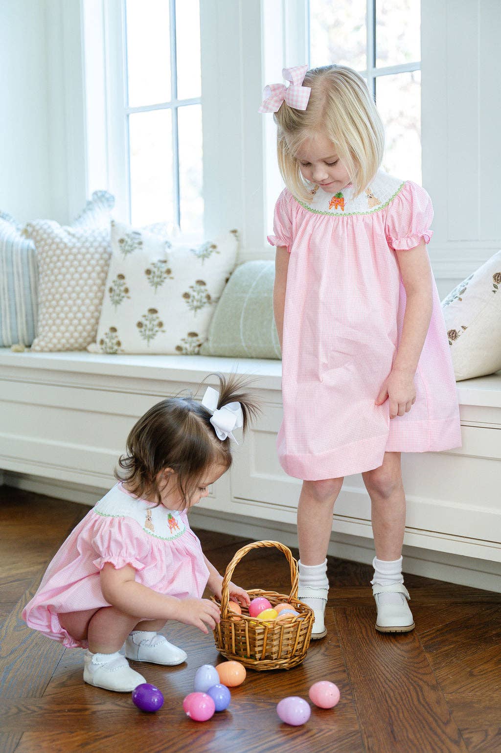Ruth and Ralph - Wholesale Dress - Kids - Easter Bunny and Carrots Smocked Helen Dress5