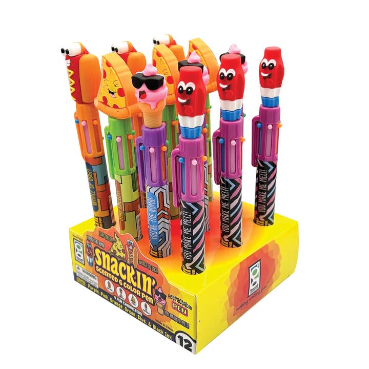 Geddes - Vendita all'ingrosso Penne - PENNA A 6 COLORI PROFUMATA SNACKIN 12/DSP