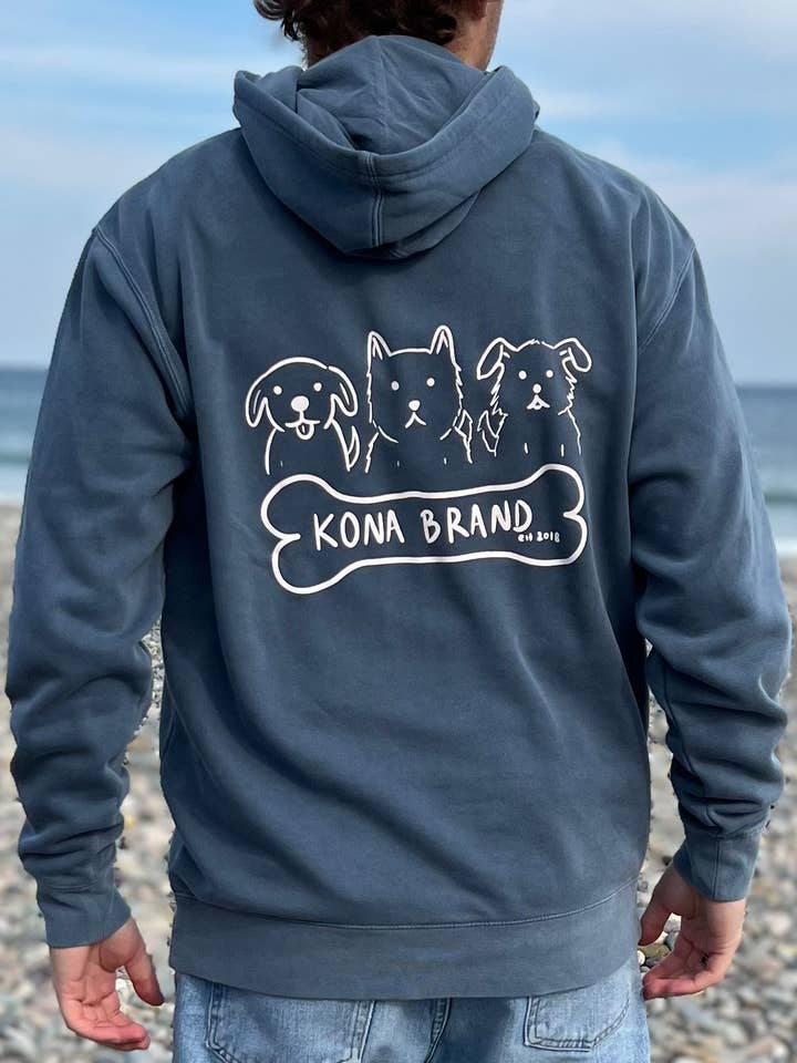 Three Dogs Hoodie for wholesale by Kona Brand
