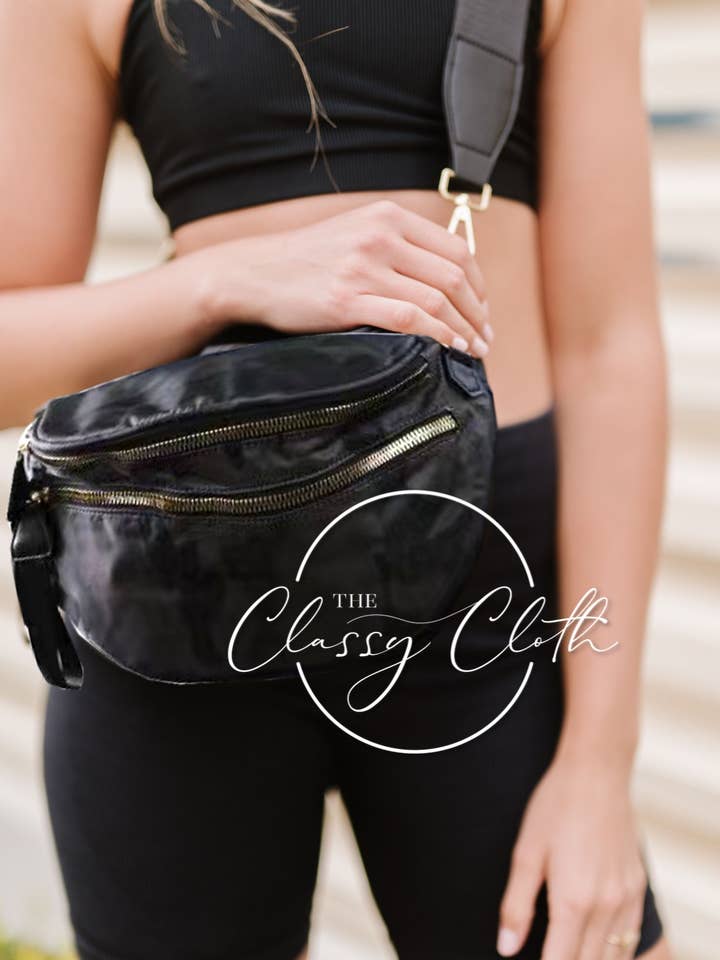 Riñonera Farah Fanny - Camuflaje Negro RTS para venta al por mayor de The Classy Cloth WS