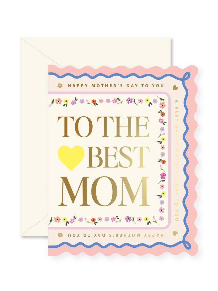 Mother's Day Scallop Greeting Card for wholesale by Ginger P. Designs