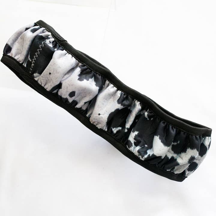 The Front Porch Label - Wholesale Car Decorative Charm - Unisex - Black Cowhide Steering Wheel Cover1