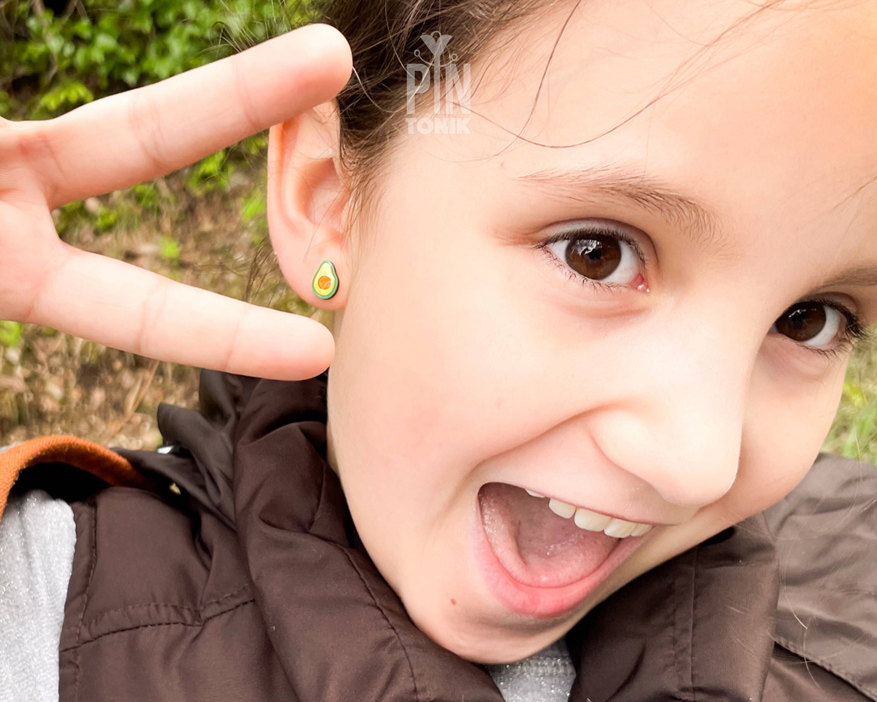 PinTonik - Wholesale Stud/Post Earrings - Avocado Vegetable Mini Stud Earrings - Food Jewelry1