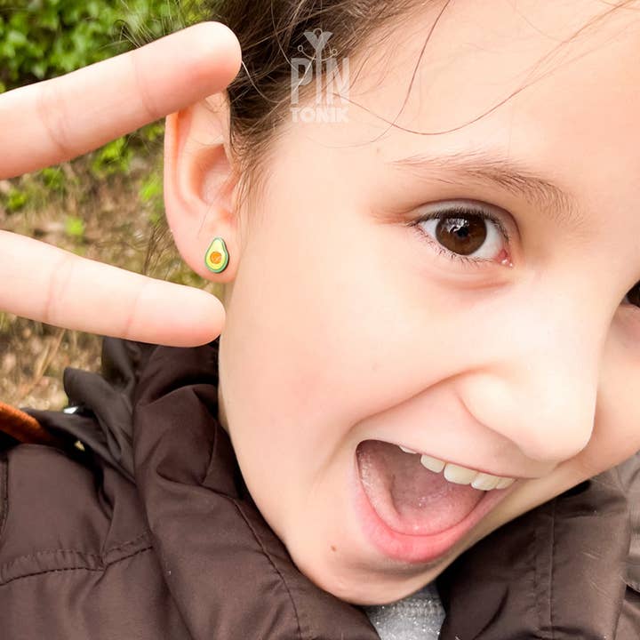 PinTonik - Wholesale Stud/Post Earrings - Avocado Vegetable Mini Stud Earrings - Food Jewelry1