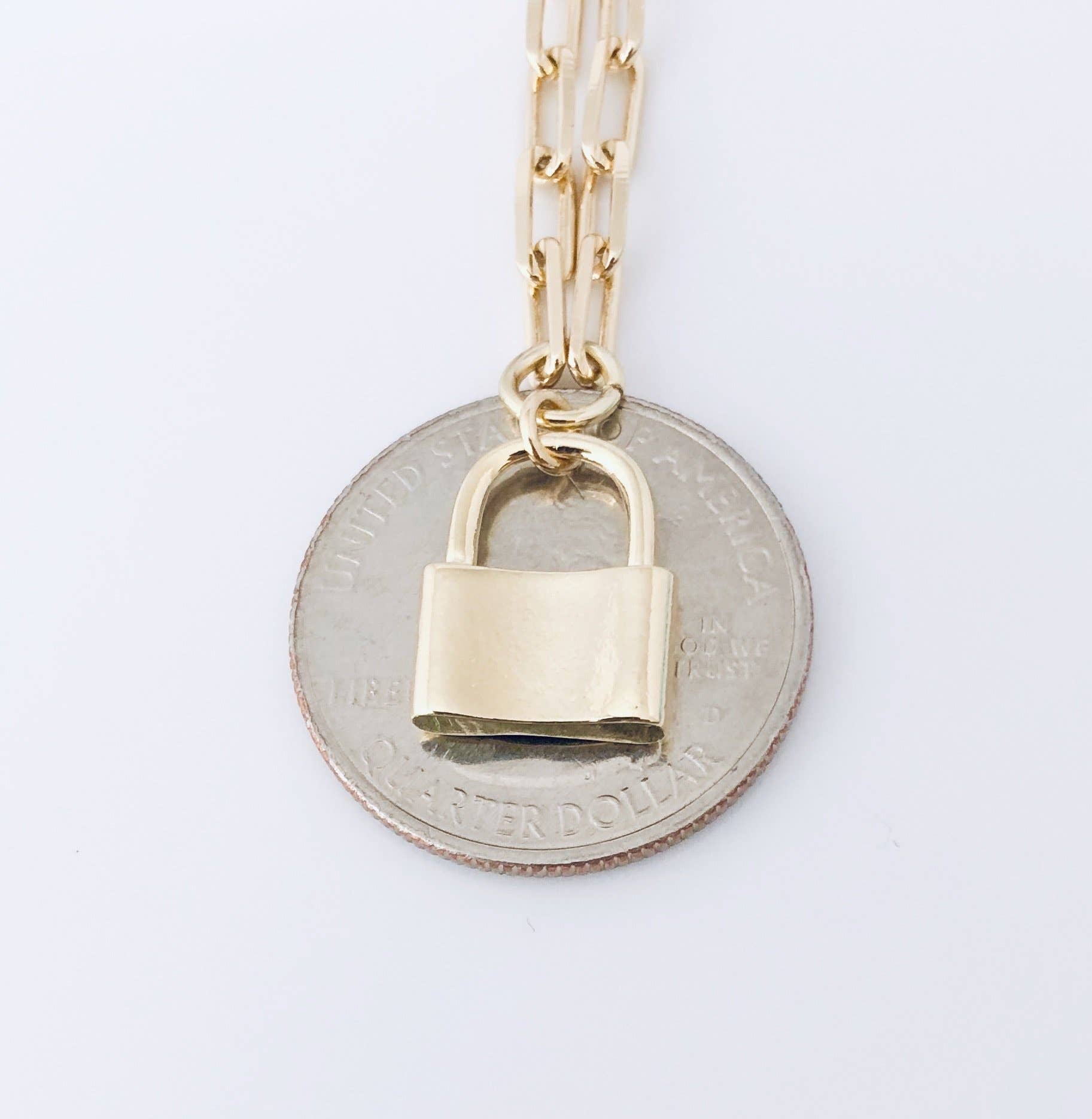 Modern Opus – Engroshandel Halskæde med vedhæng – Halskæde med lås i forgyldt sterlingsølv, 16"2