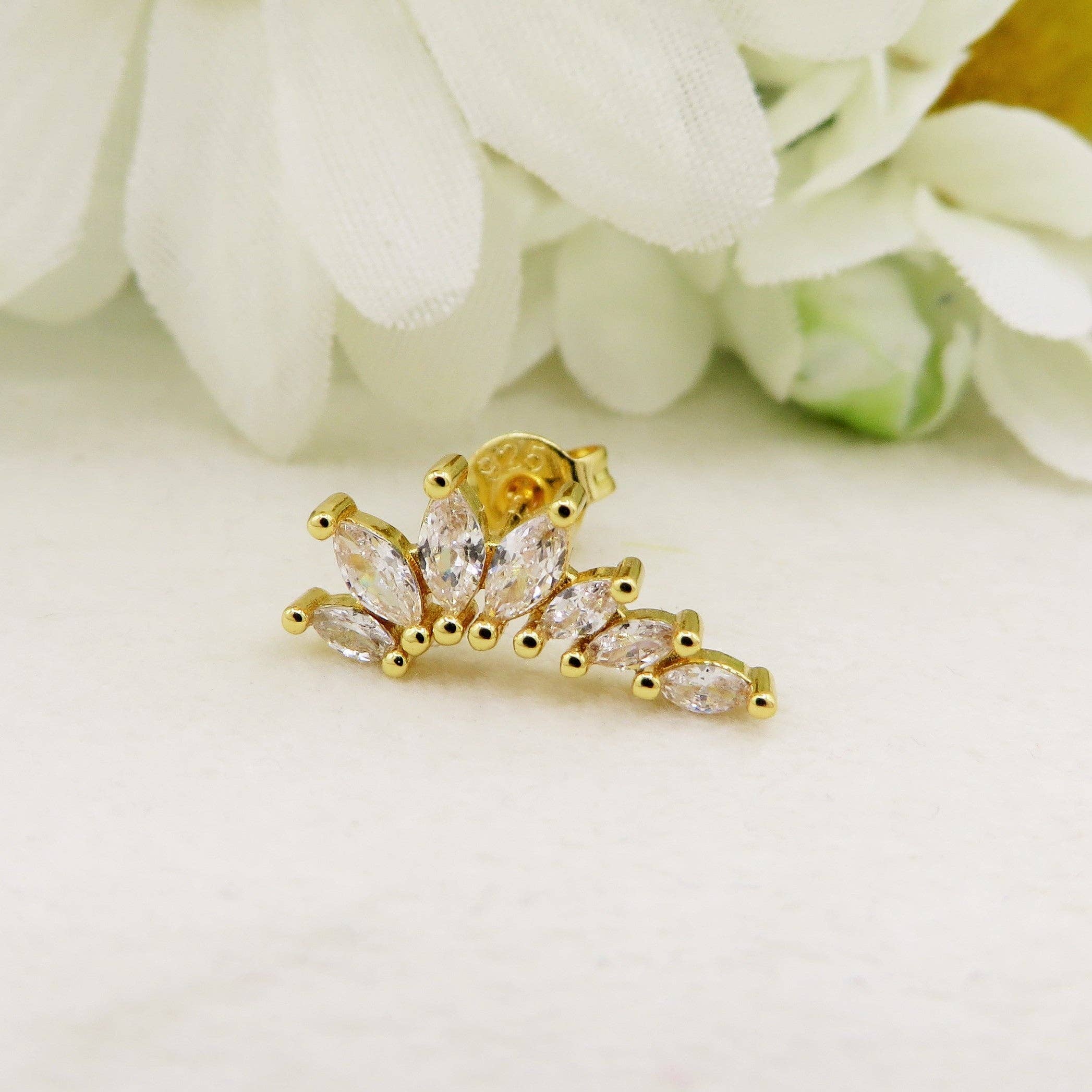 Daemon srls – Großhandel Einzelohrring – MARQUISE Piercing aus 925er Silber mit Zirkonia für Helix, Tragus, Flat und Lobe6