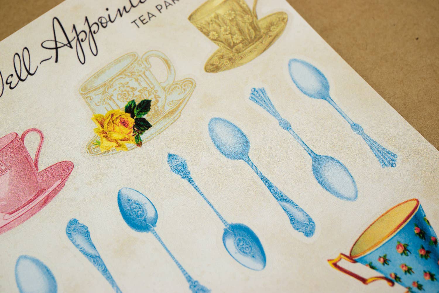 The Well-Appointed Desk - Venta al por mayor Pegatina - Hoja de Pegatinas de Fiesta del Té (24-009)4