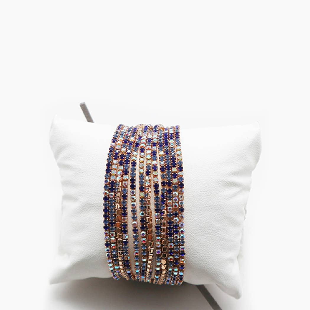 Fashion City – Conjunto de joias por atacado – Pulseiras de Pedra de Cristal Stretch Stretch de 12 Camadas 1