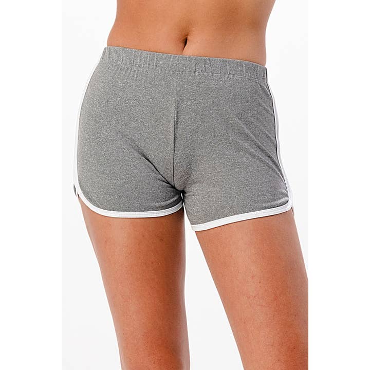 Lime All the Time – Engroshandel Shorts – Kvinder – Ensfarvet Shorts med Hvid In-Seam Piping8