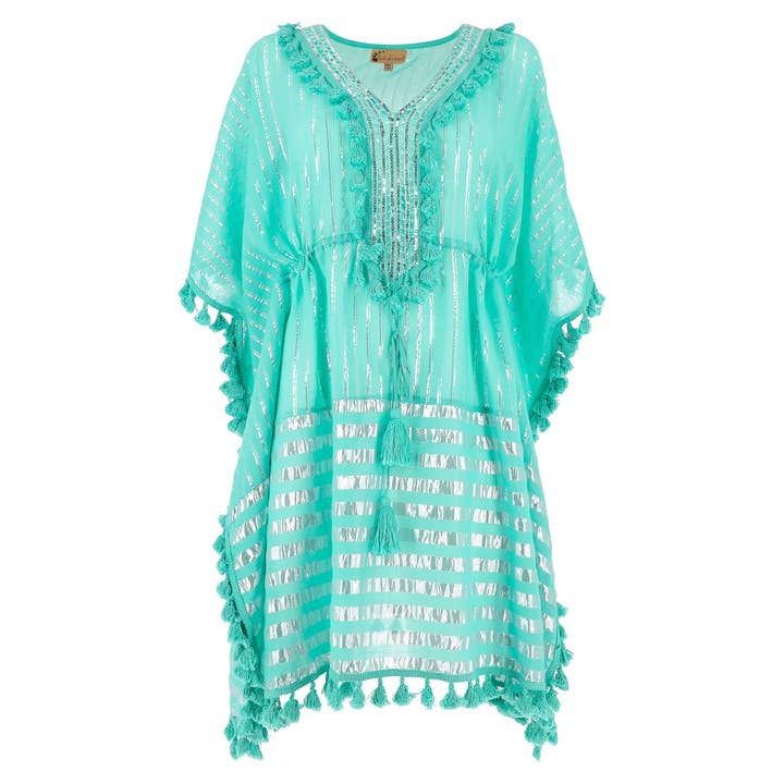 Kaftan Tarek i bomuld med ponchosnit og V-hals for engroshandel hos Karakorum