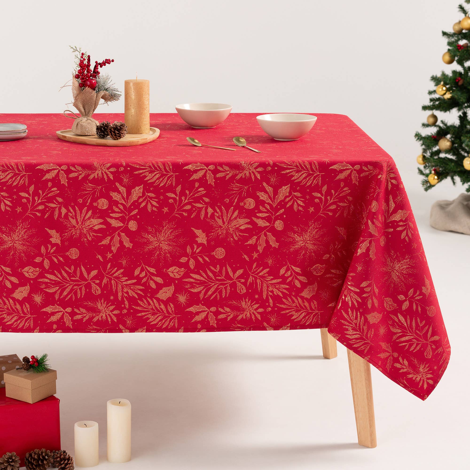 GAMUSI - Wholesale Tablecloth - Christmas tablecloth cotton jacquard FLENOR10