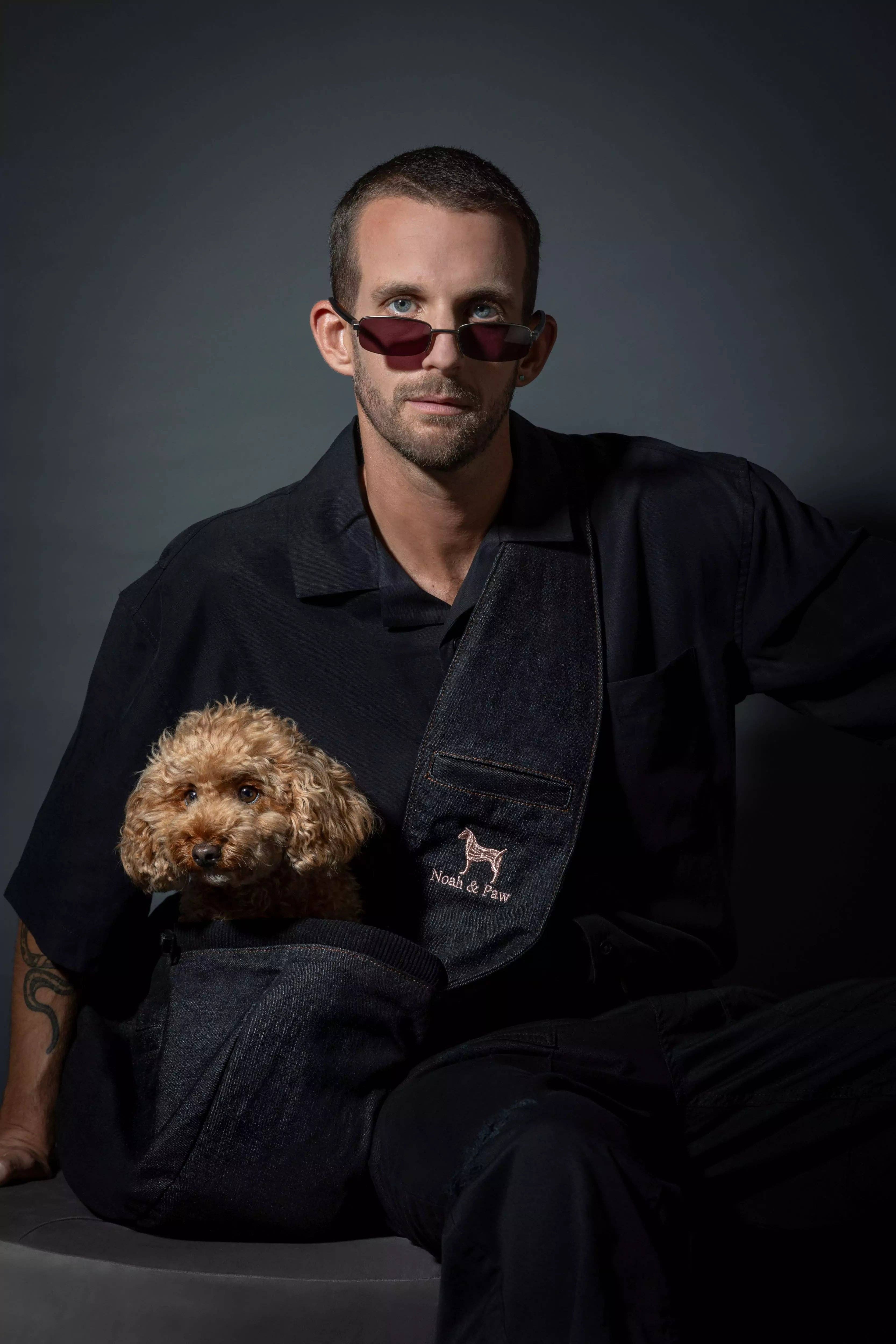 NOAH AND PAW LLC - Wholesale Pet Carrier - Cat/Dog - Premium Denim Pet sling Carrier 3x Safety14