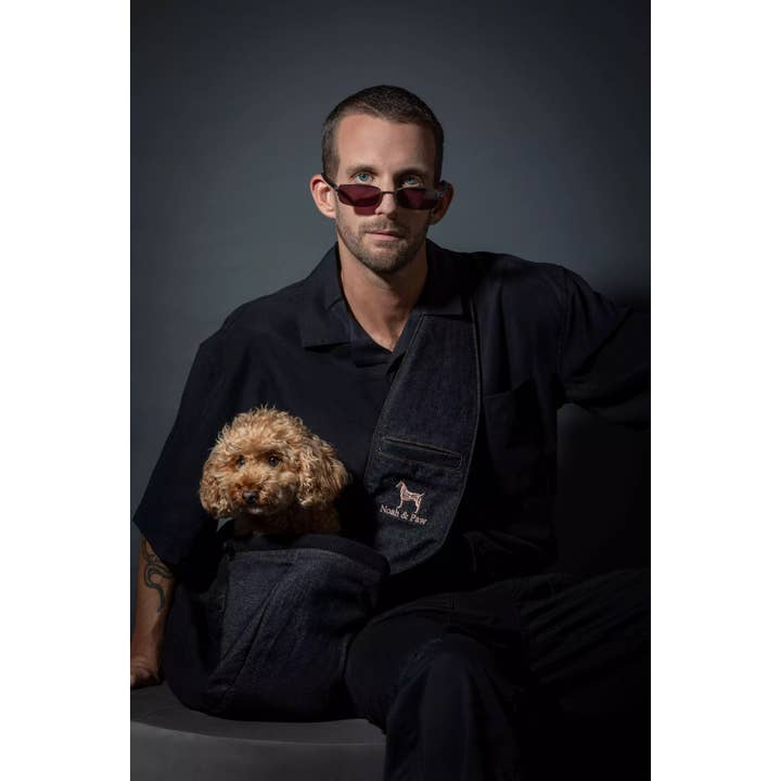 NOAH AND PAW LLC - Wholesale Pet Carrier - Cat/Dog - Premium Denim Pet sling Carrier 3x Safety14