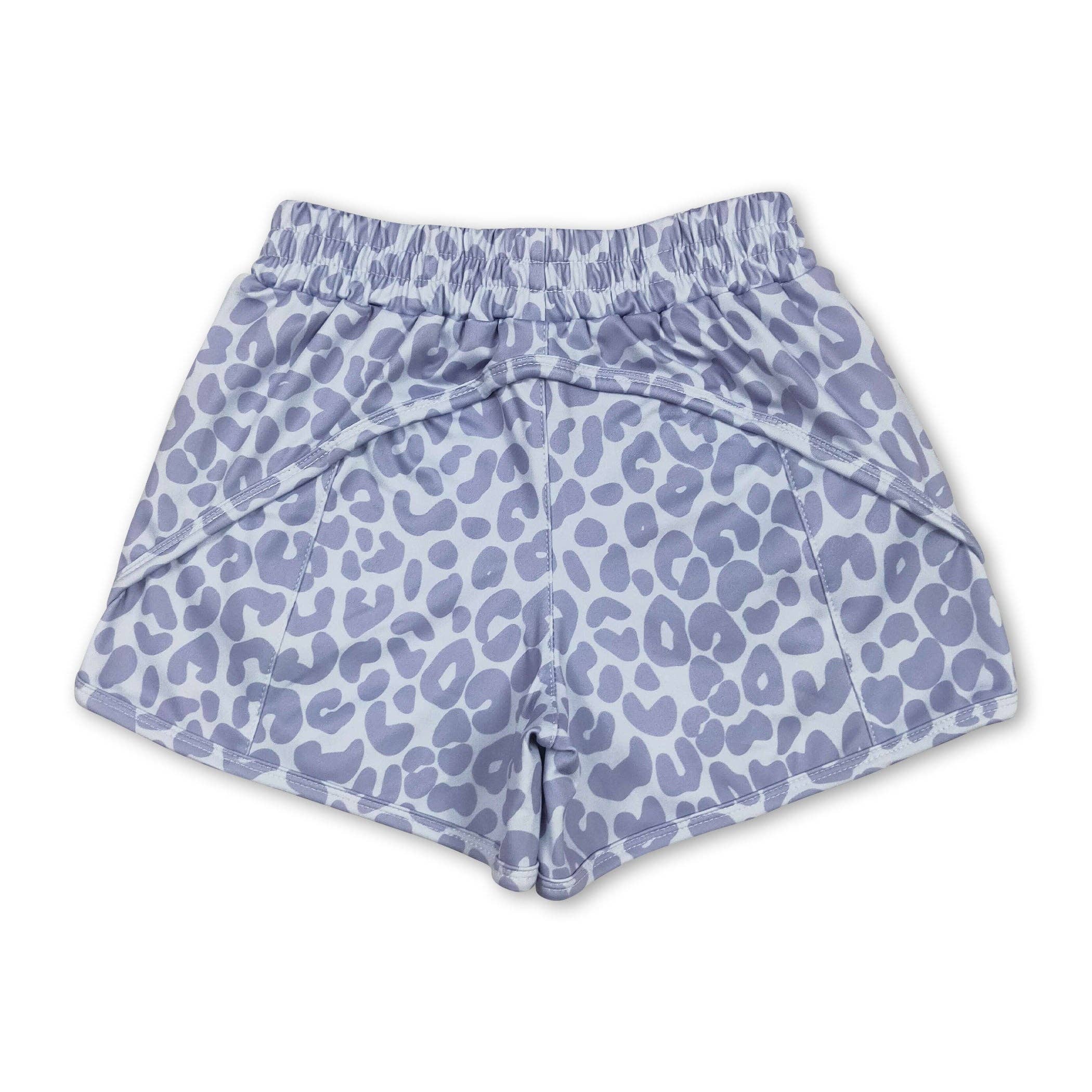 Yawoo Garments - Wholesale Shorts - Kids - Grey leopard kids girls summer shorts1