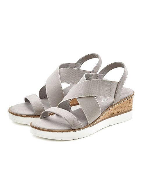 Lascana - Wholesale Sandals - Women's - LASCANA Women's Ankle Strap Wedge Sandals