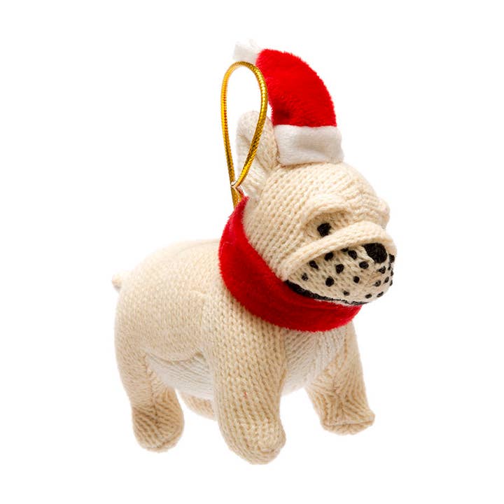 French Bulldog Christmas Decoration, Dog Christmas Decor for wholesale by Best Years Ltd