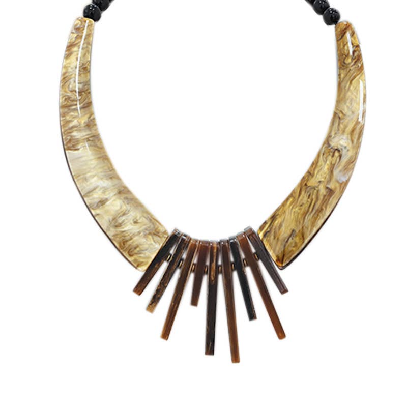 AMORINO SRL - Vendita all'ingrosso Collane di perline/perle - COLLANA CON FRANGE IN RESINA - FT24144A8460