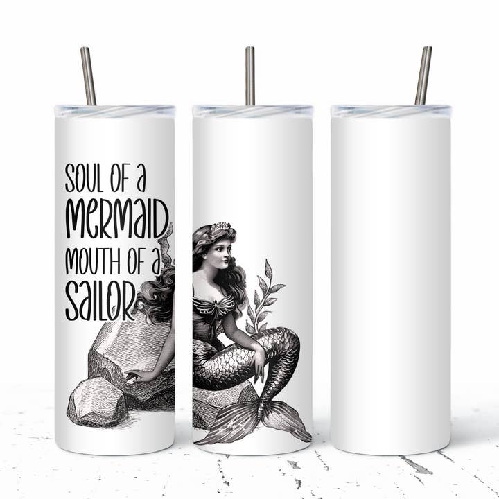 Soul Of A Mermaid Tumbler for wholesale by The Pretty Things