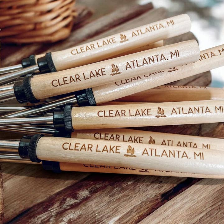 Wild Larch Creative - Wholesale Outdoor Grill Tools - City/State Custom S'More Sticks -Marshmallow Roasting Sticks5