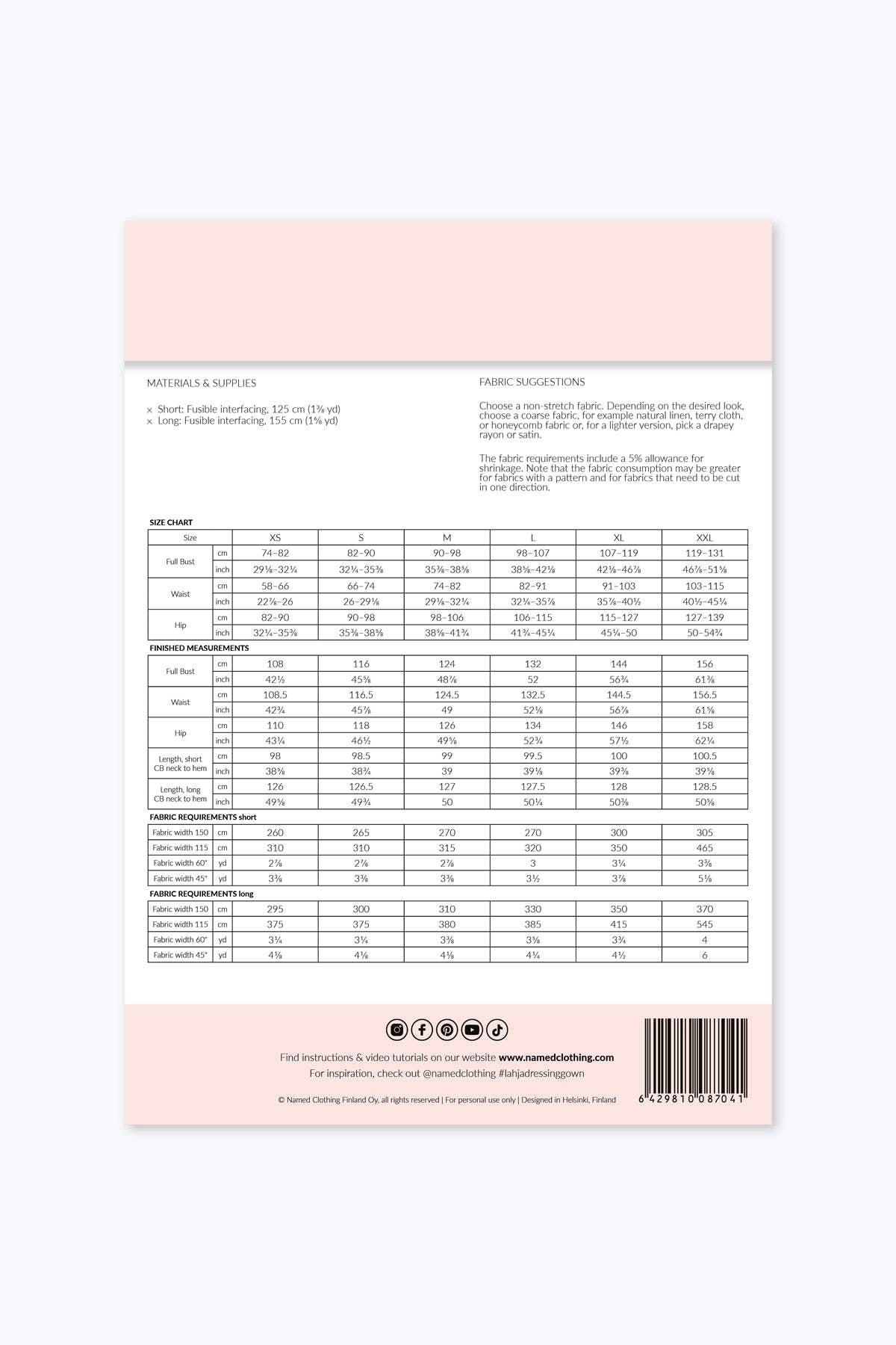 Named Clothing Finland Oy – wholesale Craft sewing kit – Lahja unisex dressing gown12