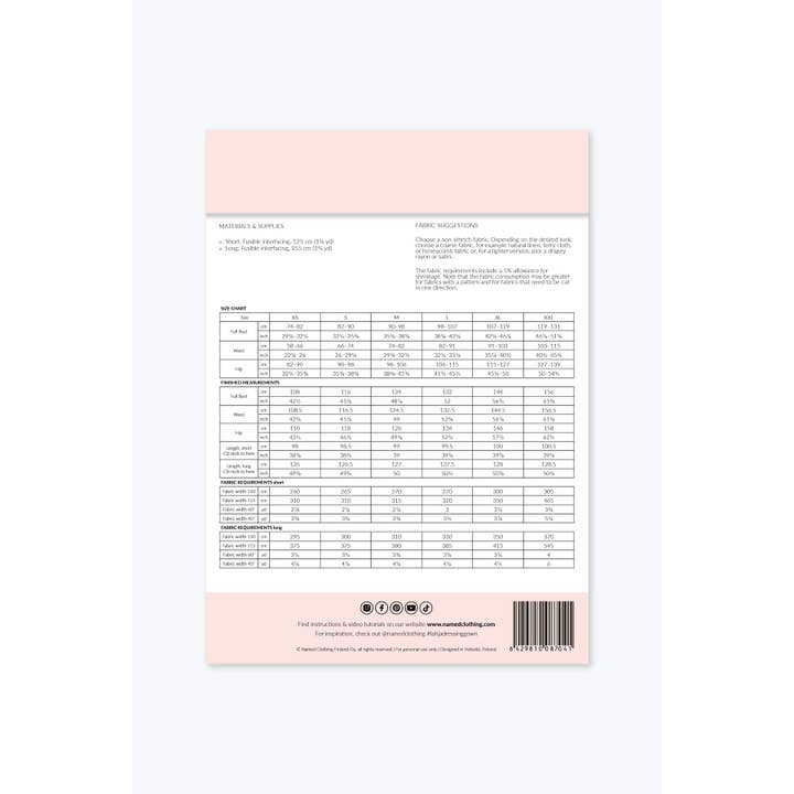 Named Clothing Finland Oy – wholesale Craft sewing kit – Lahja unisex dressing gown12