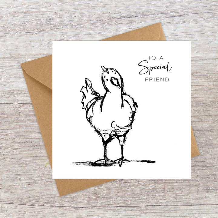 Une poule originale pour une amie spéciale pour la vente par Lucy Driver Illustration