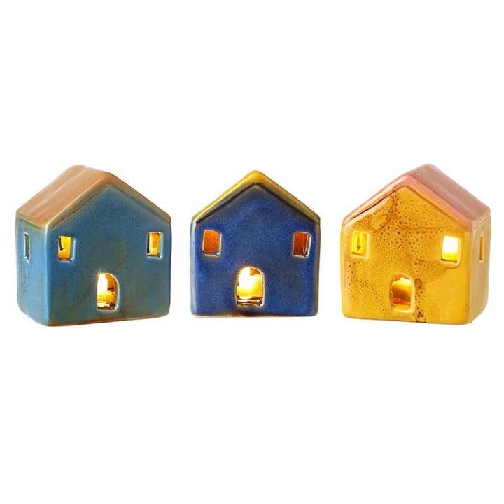 BLUE AND YELLOW LIGHT UP HOUSE MIX for wholesale by Heaven Sends