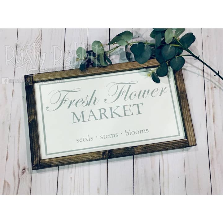 Fresh Flower Market Wood Sign for wholesale by Loft + Lumber