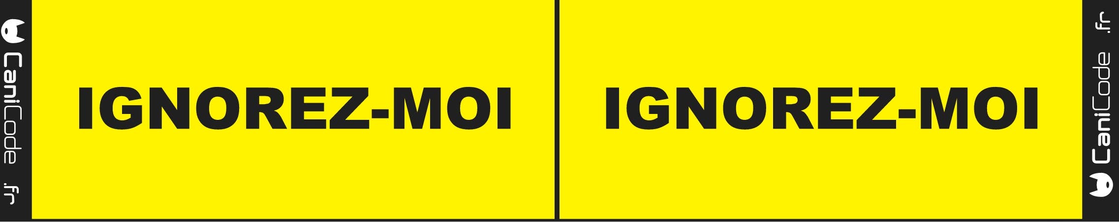 AniCode - Wholesale Pet Collar Charm - Dog - Scratch front/back CaniCode® IGNORE ME6