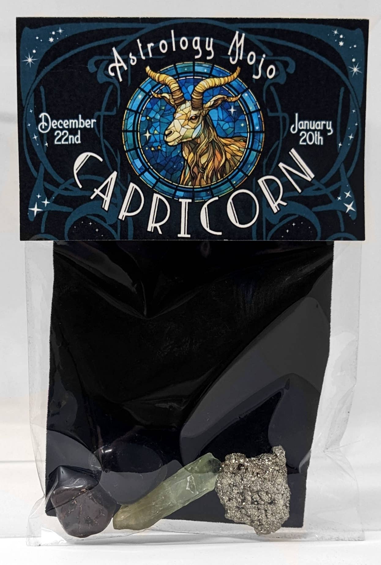 BW Imports - Wholesale Spiritual Stone/Crystal - Astrology Mojo Bag - Capricorn