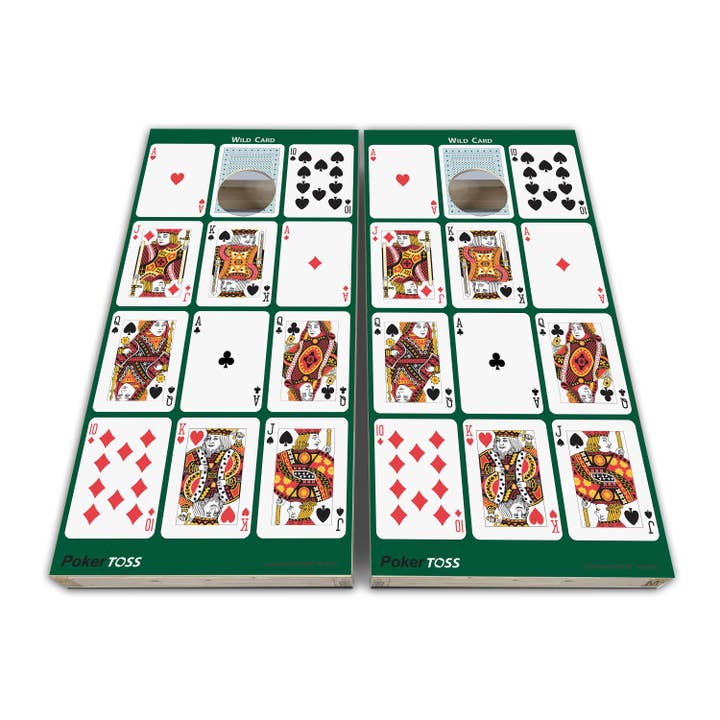 Kartenspiel Poker Cornhole Wraps — Cornhole Wraps — Cornhole Skins — Vinylfolie — laminiertes Set für den Großhandel von Cornhole Stop, LLC