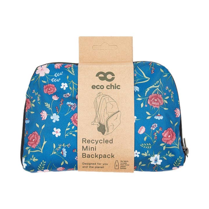 Eco Chic - Wholesale Backpack - Women's - Eco Chic Lightweight Foldable Mini Backpack Floral1