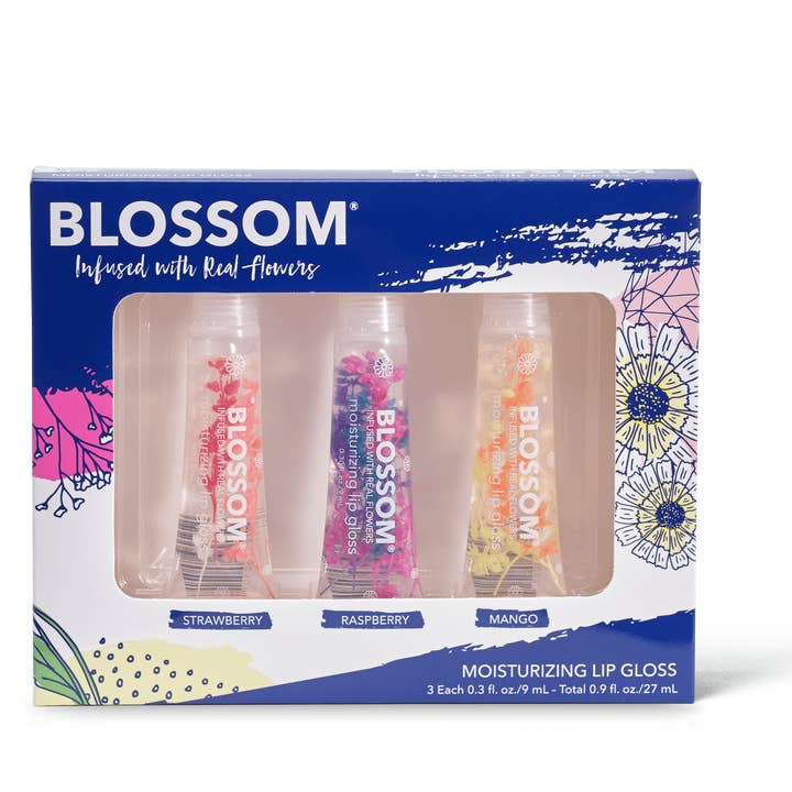 Blossom Beauty - Wholesale Lip Gloss - 3 Piece Set - Moisturizing Lip Gloss Tubes
