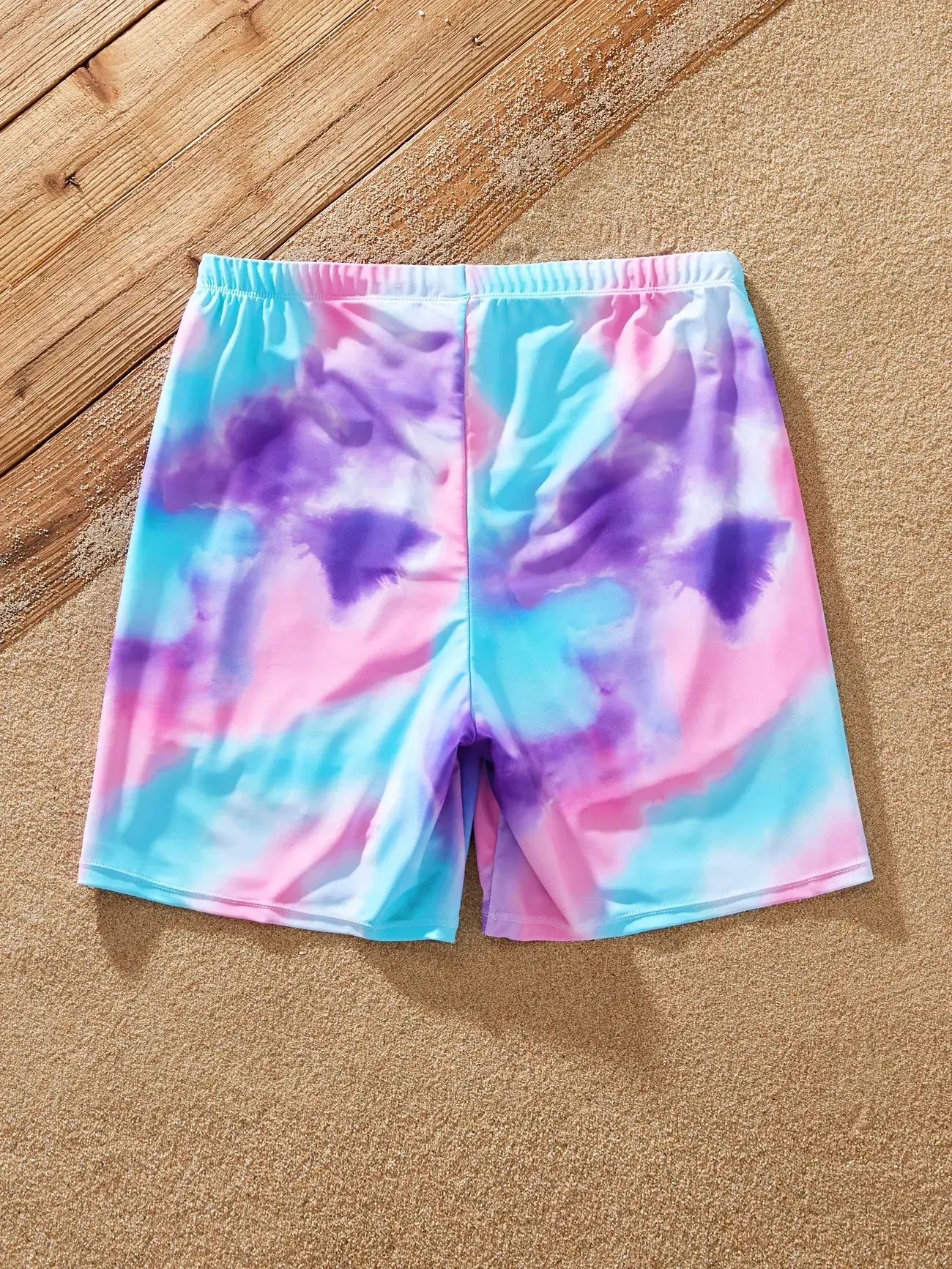 Multi Colored Men's Tie-dyed Swim Trunks for wholesale on Faire2