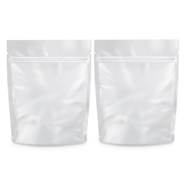 Cannatron - Wholesale Food Storage Wrap/Bag - Mylar Bags Food Storage - 100ct - All White 1 Gram