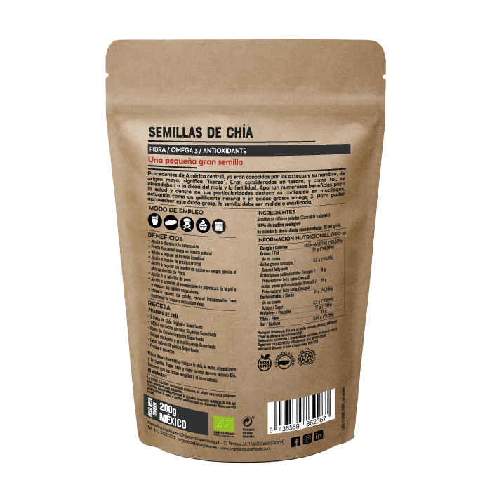 Orgánica Superfoods SL - Wholesale Plant Seeds - Organic Chia Seeds - 200g1