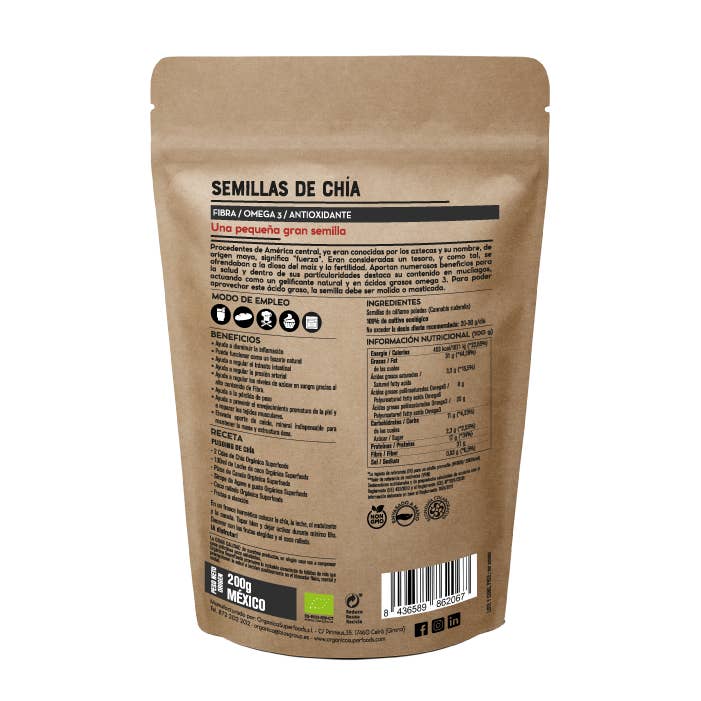 Orgánica Superfoods SL - Wholesale Plant Seeds - Organic Chia Seeds - 200g1
