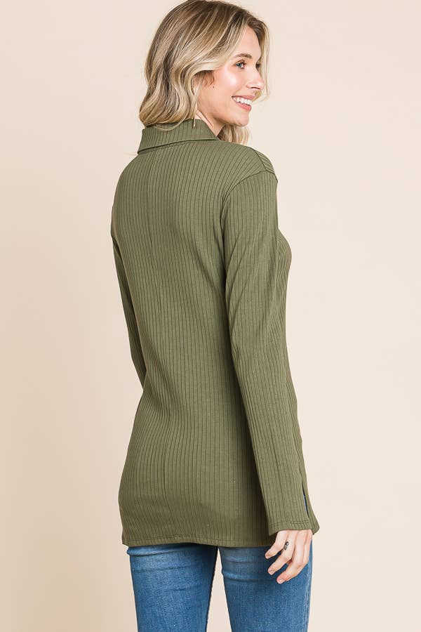 Culture Code – Engroshandel Strikket top - Dame – CRT1111L - SKJORTE MED KNAPPER11