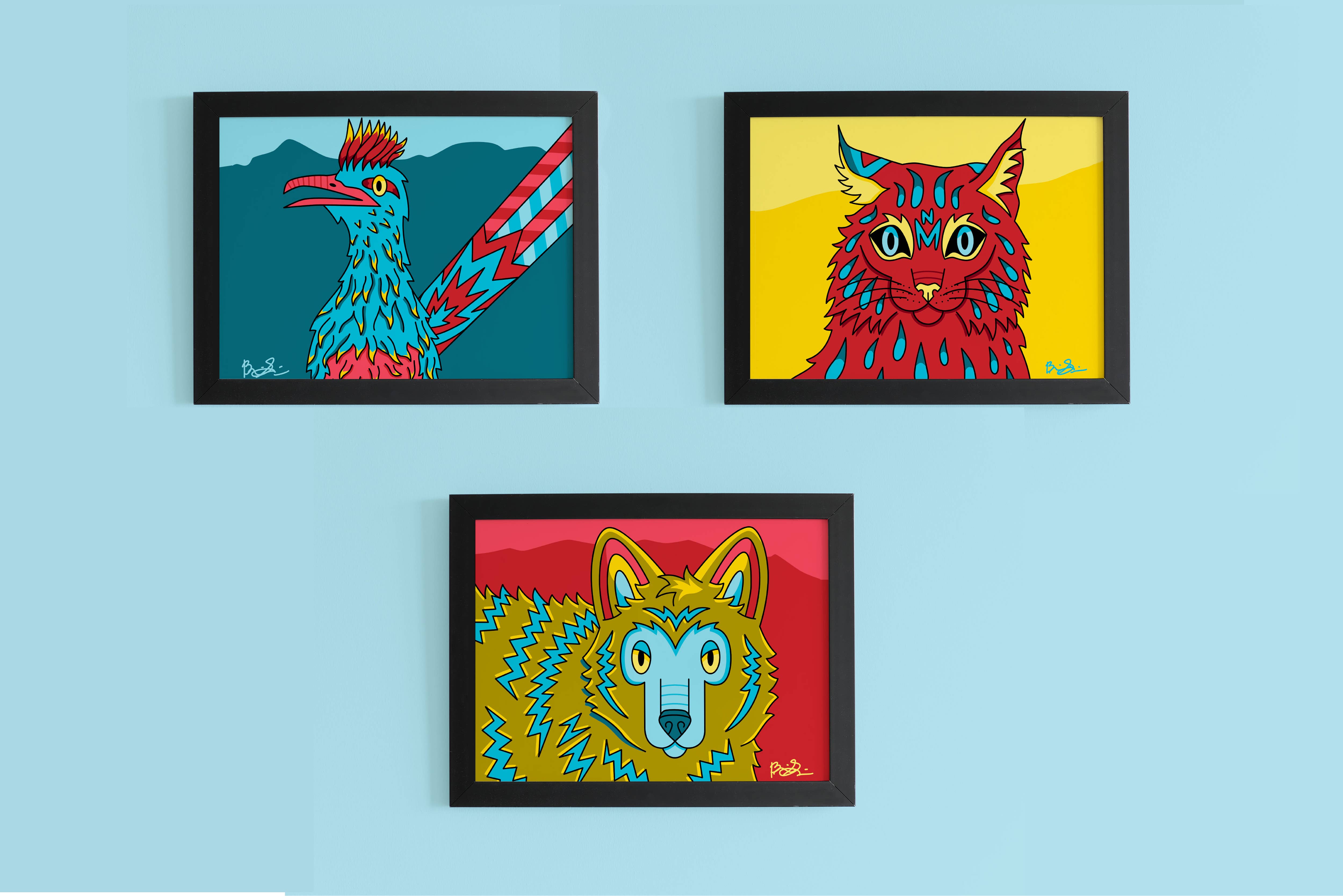 Brianna Gardocki Art - Wholesale Art Print - Coyote New Mexico Enchanted Desert Art Print1